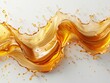 © Da - Splashing Gold Liquid Essence, Olive Oil, Serum and Moisturizer Swirling on White Background. Luxury Beauty and Skincare Concept