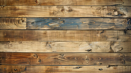 Poster - Wooden planks wall texture abstract for background : Generative AI