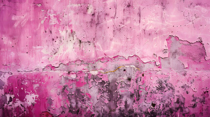 Aufkleber - Pink grunge Old wall cement abstract textured for background Empty rough  pink dark concrete wall Grunge background texture Grunge image wallpaper : Generative AI