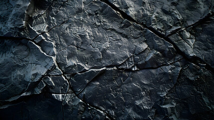 Poster - the texture of natural basalt stone with cracks : Generative AI