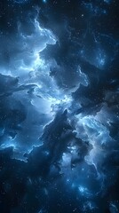 Poster - Captivating Cosmic Backdrop for Sci Fi Themed Products and Games Mysterious and Ethereal Deep Space Atmosphere