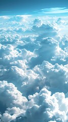 Poster - Clouds and Sky Backdrop for Travel or Airline Products with Ample Copy Space