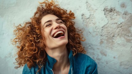 Wall Mural - The Laughter of a Joyful Woman