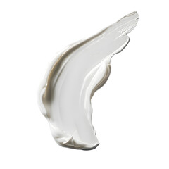Wall Mural - White paint smudge isolated on transparent background,