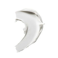 Wall Mural - White paint smudge isolated on transparent background,