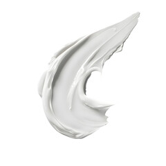 Wall Mural - White paint smudge isolated on transparent background,