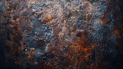 Fototapete - brown grungy metal texture closeup : Generative AI