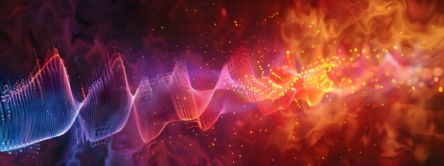 Poster - Vibrating Tuning Fork in D Waves of Different Frequencies Emitted