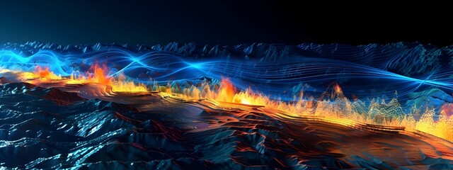 Poster - Seismic Waves Propagating through Earths Crust Visualized in D Rendering