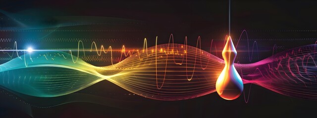 Poster - Pendulum in Motion A Digital Depicting Different Frequencies of Oscillation
