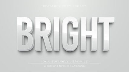 Bright editable text effect. White text mockup template