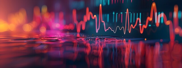 Poster - D Rendered Heartbeat Monitor Displaying Vital Signs in Realtime