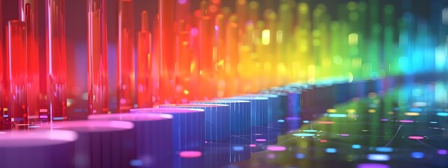 Poster - Frequency Spectrum Visualized A Comprehensive Comparison of Color Frequencies in the Visible Light