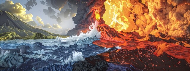 Poster - Frequency of Geological Events Visualized in a Striking D