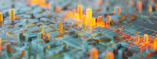 Poster - Frequency Distribution of City Crime Rates Illustrated in a D Visualization