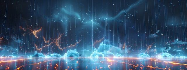 Poster - D Rendered Weather Radar Display Precise Monitoring of Rain Frequency