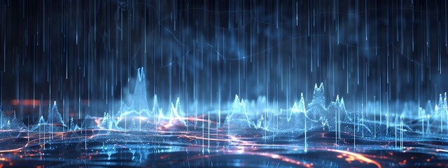Poster - D Rendered Weather Radar Display Showcasing Precipitation Frequency