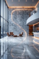 Wall Mural - Luxury hotel lobby design.