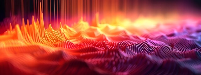 Poster - Vivid D Depicting the Intricate Frequency Composition of a Musical Masterpiece