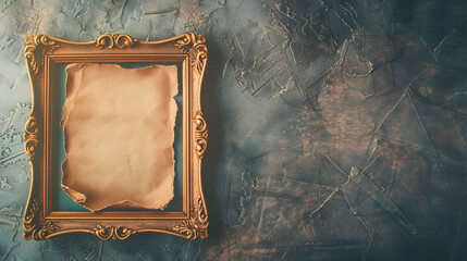 Aufkleber - Old photo frame Vintage paper Retro card : Generative AI