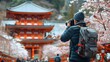 © Thares2020 - Photographer Capturing the Beauty of a Kyoto Temple in Cherry Blossom Season