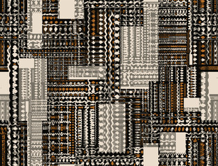 Wall Mural - trendy modern pattern Geometr seamless texture print design, ethnic, abstract Ethnic carpet style. Geometric mosaic on the tile Ancient interior. Modern rug. Geo print textile Cloth.Vector