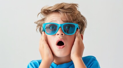 Wall Mural - A Boy's Astonished Expression