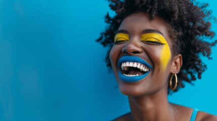 Wall Mural - Woman with Colorful Makeup