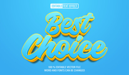 Poster - Editable 3d text style effect - Best Choice text effect Template