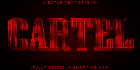 Poster - Mafia Cartel Red Dark Vector Fully Editable Smart Object Text Effect