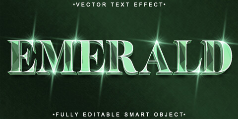Poster - Luxury Elegant Emerald Vector Fully Editable Smart Object Text Effect