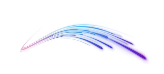 Poster - PNG. Abstract neon color wave lights background. Expressway, the effect of car headlights. Low-poly construction of fine lines.	
