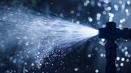 Aufkleber - Many water sprinklers contain burner fire : Generative AI