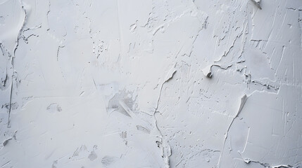 Abstract solid background depicting an old white wall painted worn and scratched by time : Generative AI