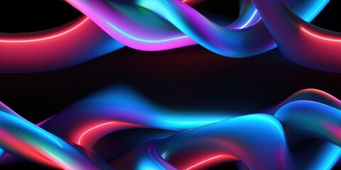 Wall Mural - iridescent abstract shape seamless pattern background