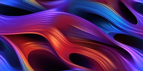 Wall Mural - iridescent abstract shape seamless pattern background