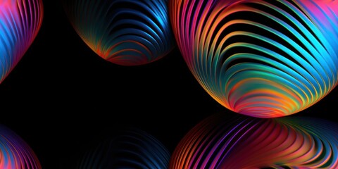 Wall Mural - iridescent abstract shape seamless pattern background