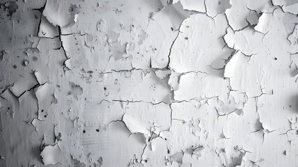 Poster - Cracked and peeling paint old wall background Classic grunge texture : Generative AI
