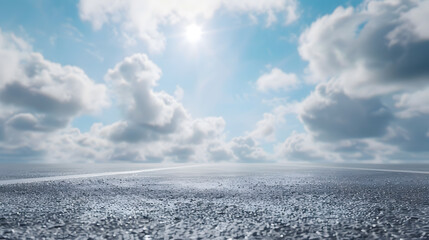 Poster - Asphalt road and sky cloud landscape : Generative AI