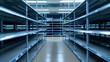 © Generative AI - A view of empty shelves at a department store during the Coronavirus pandemic of 2020 : Generative AI