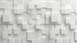 © Business Pics - Modern white square tech corporate abstract technology background design banner pattern presentation background web template. material in white squares shapes in random geometric pattern.