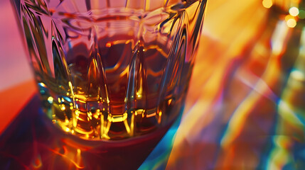 Poster - embossed transparent glass for drinks : Generative AI