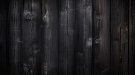 Wall Mural - A high-definition shot focusing on the natural patterns and textures of dark wooden planks, enhancing the wood grains