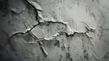 Fototapete - Wall fragment with scratches and cracks : Generative AI