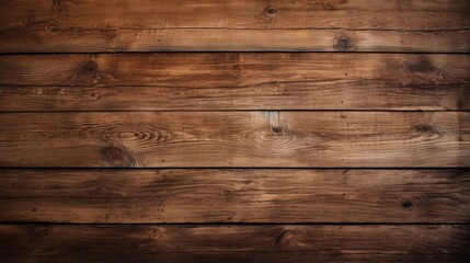 Wall Mural - Detailed image of dark-stained wooden planks, highlighting the wood's natural grain and rustic appeal