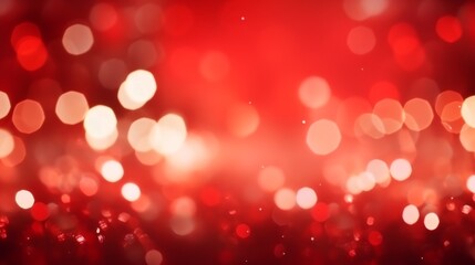 Wall Mural - Vibrant abstract background featuring bokeh lights in shades of red, creating a festive or romantic atmosphere