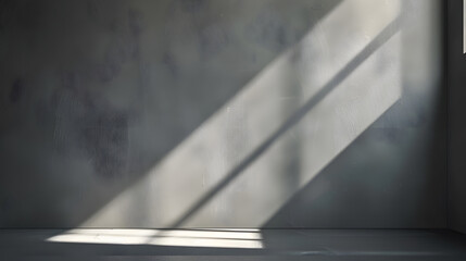 Poster - Empty solid grey or gray paint wall background with sunlight : Generative AI