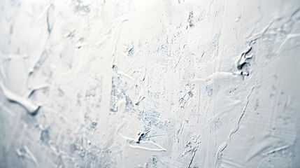 Poster - Abstract solid background depicting an old white wall painted worn and scratched by time : Generative AI