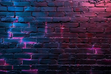 Poster - Dim stone surface illuminated by vibrant glow