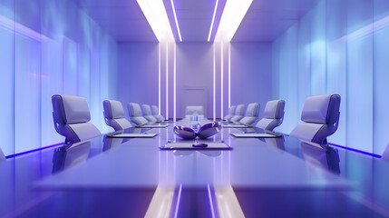 Poster - High level meeting of excutive room is decorated with stylish table and chairs around Conference room is ready for next level of executive meeting : Generative AI